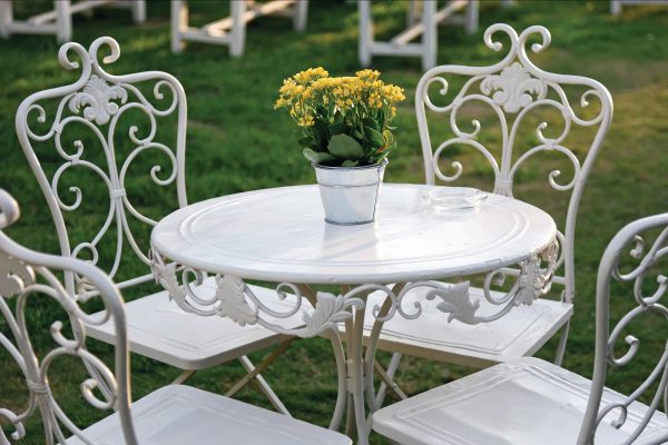 white lawn furniture